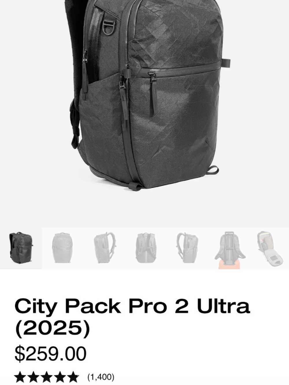 Aer City Pack Pro 2 24L Ultra Edition Backpack. Like New
